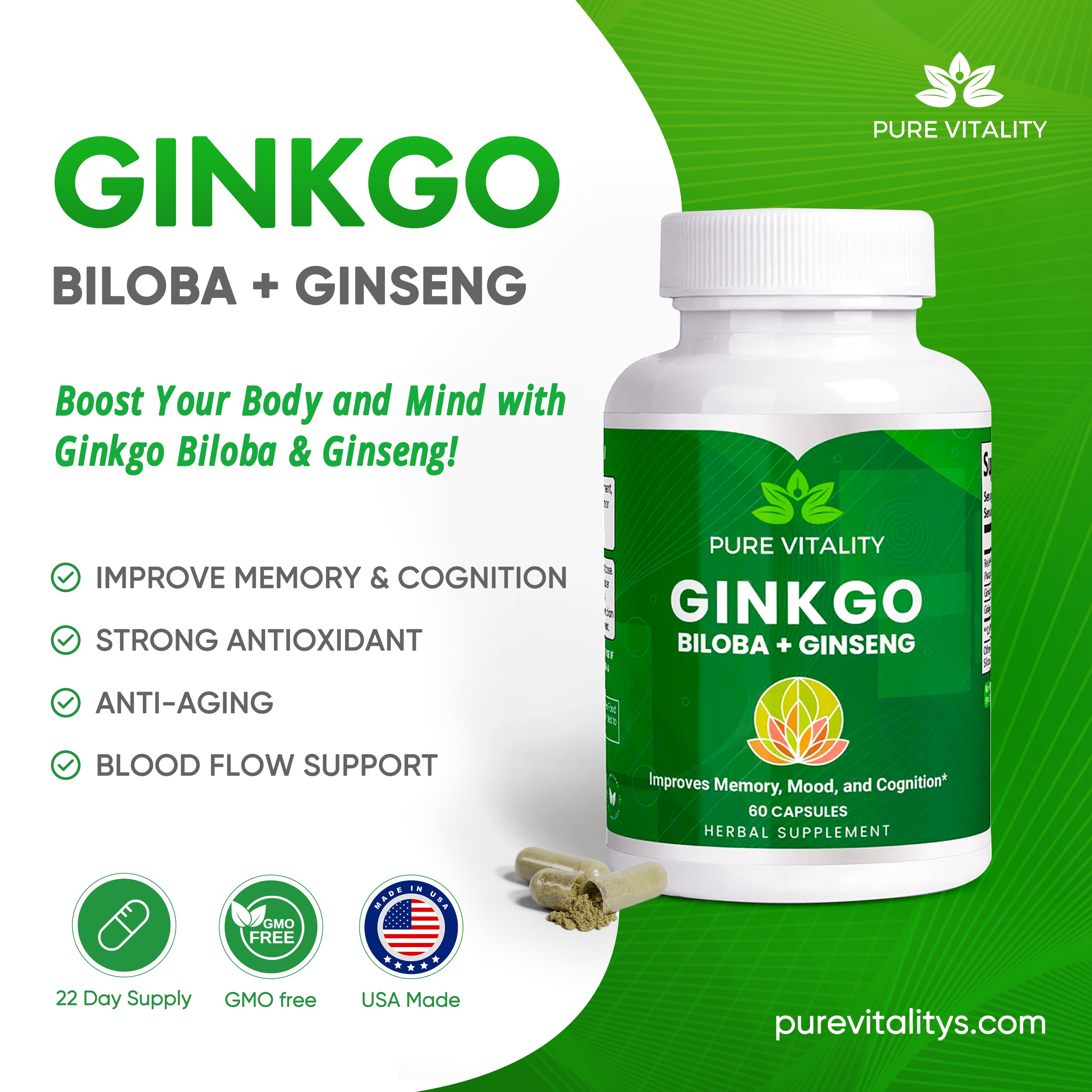 Ginkgo Biloba + Ginseng