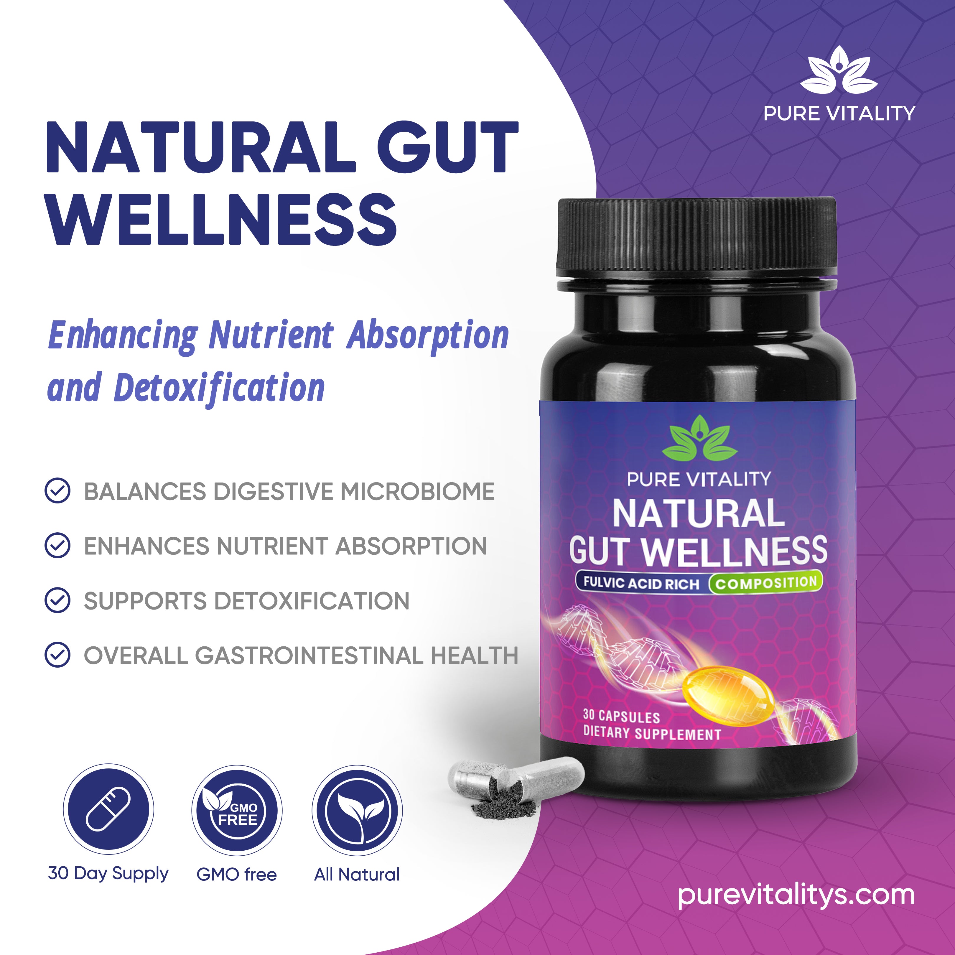 Natural Gut Wellness Capsules